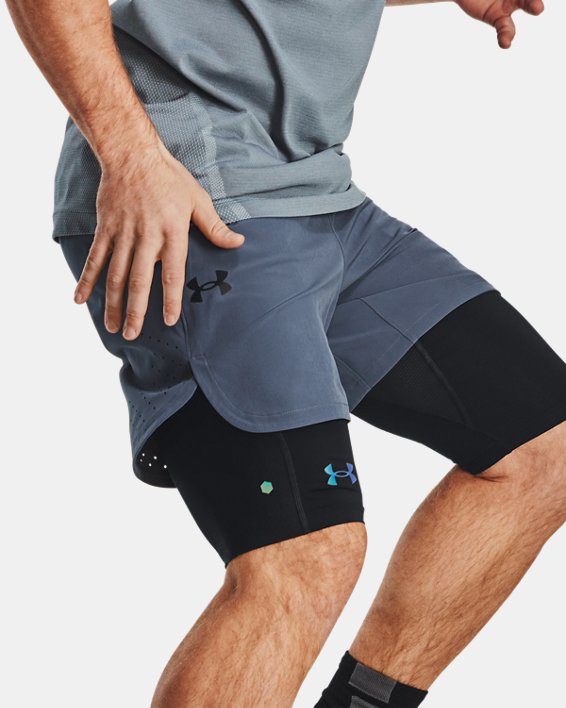 กางเกงขาสั้น UA RUSH™ SmartForm Long สำหรับผู้ชาย, Black, pdpMainDesktop image number 0